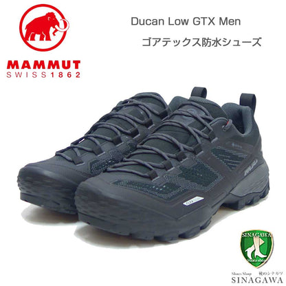 MAMMUT マムート Ducan Low GTX  Men 303003521（メンズ）カラー：black-dark titanium(00288)  アウトドアスニーカー ウォーキングシューズ 防水 ハイキングシューズ「靴」