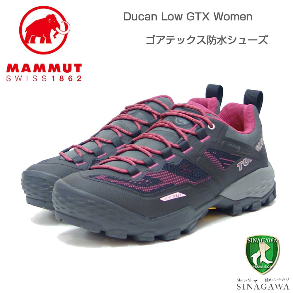 MAMMUT マムート Ducan Low GTX  Men 303003531（レディース）カラー：phantom-dark pink(00309)  アウトドアスニーカー ウォーキングシューズ 防水 ハイキングシューズ「靴」