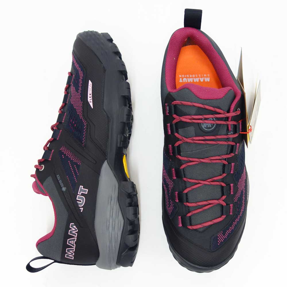 MAMMUT マムート Ducan Low GTX  Men 303003531（レディース）カラー：phantom-dark pink(00309)  アウトドアスニーカー ウォーキングシューズ 防水 ハイキングシューズ「靴」