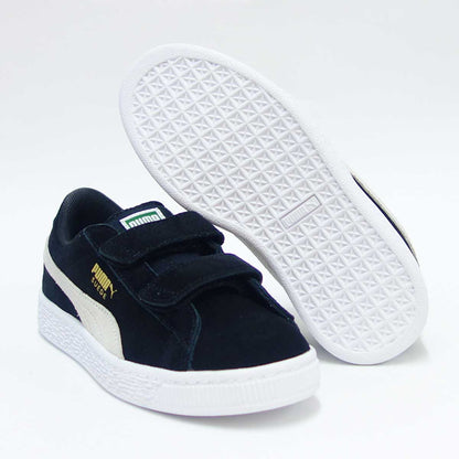 【SALE 30%OFF】 PUMA プーマ 359595 01（キッズ）  スウェード 2ストラップ PS カラー：ブラック／ホワイト 「靴」