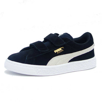 【SALE 30%OFF】 PUMA プーマ 359595 01（キッズ）  スウェード 2ストラップ PS カラー：ブラック／ホワイト 「靴」