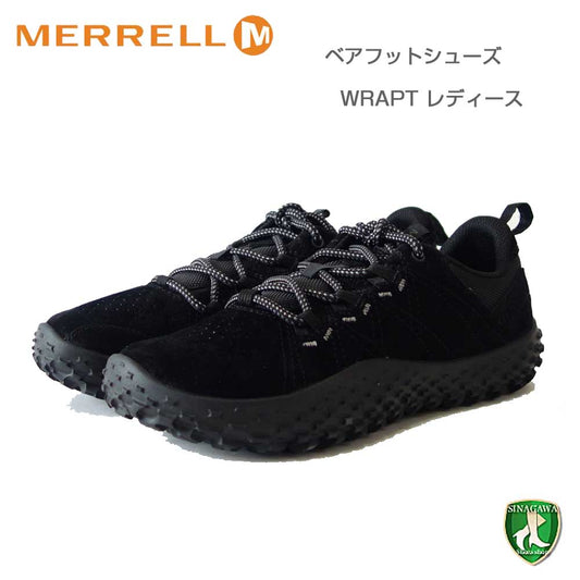 MERRELL メレル ラプト WRAPT（レディース） 037754  ブラック  ベアフットシューズ ローカット ハイキングモデル「靴」