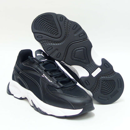 【SALE 50%OFF】 プーマ PUMA RS-CONNECT バブル 38208601 プーマブラック （ユニセックス）スムースレザー ローカット ランニングシューズ ウォーキング「靴」