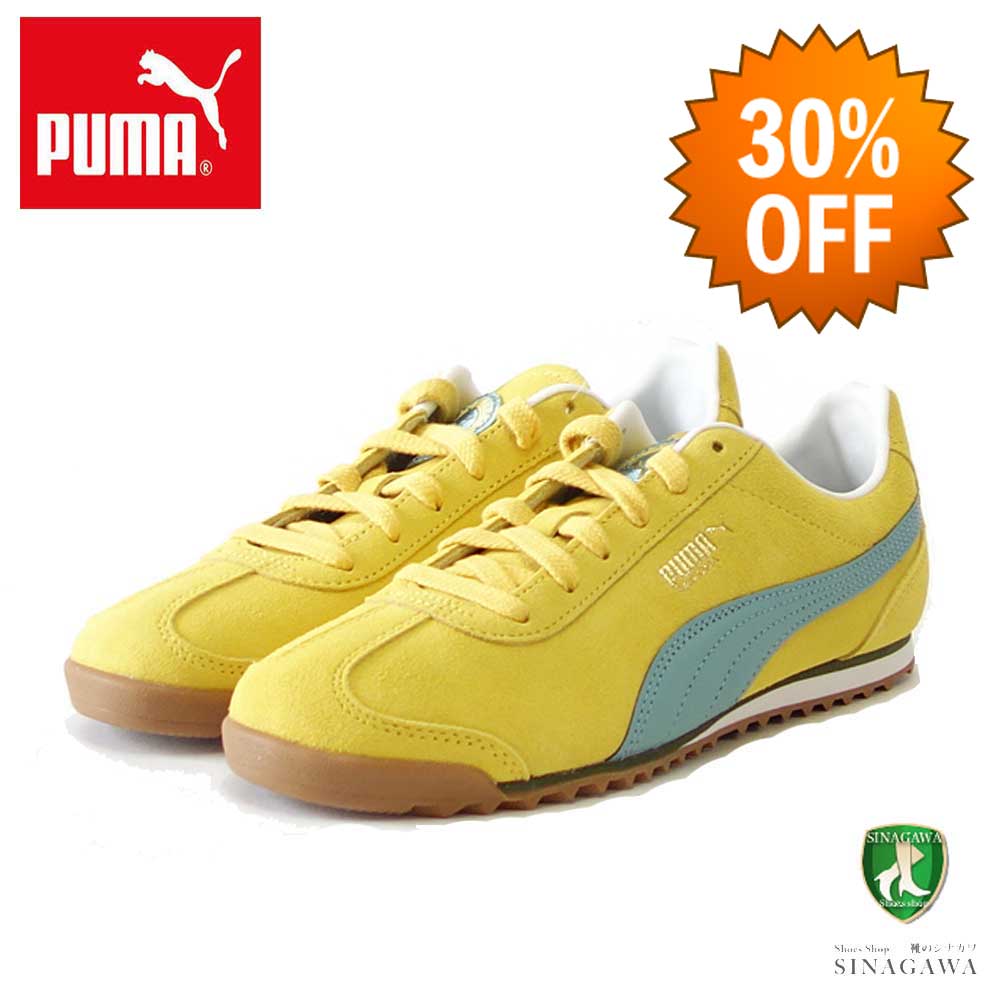 【SALE 30%OFF】 プーマ PUMA アリゾナ プーマ レジェンド 38421301 Bamboo / Mineral Blue （ユニセックス）スエードレザー ローカット レディース スニーカー メンズ「靴」