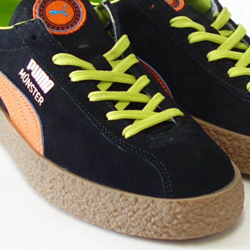 【SALE 20%OFF】 プーマ PUMA ミュンスター プーマ レジェンド 38421901 ブラック / Vibrant Orange （ユニセックス）スエードレザー ローカット レディース スニーカー メンズ「靴」