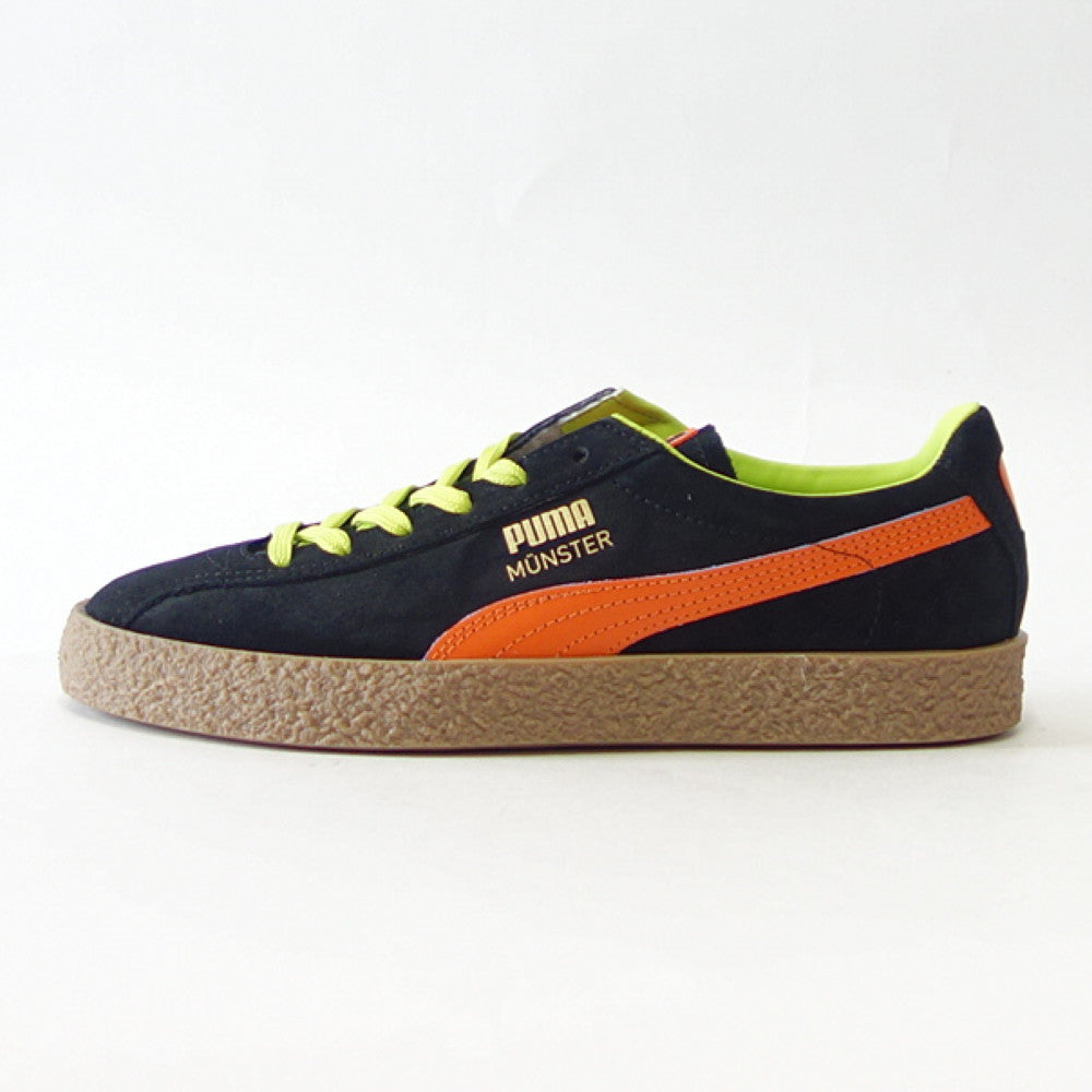 【SALE 20%OFF】 プーマ PUMA ミュンスター プーマ レジェンド 38421901 ブラック / Vibrant Orange （ユニセックス）スエードレザー ローカット レディース スニーカー メンズ「靴」