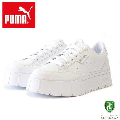 プーマ PUMA メイズ スタック レザー ウィメンズ 384412 01 ホワイト （レディース） 厚底 ローカット シューズ「靴」