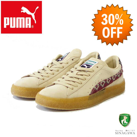 【SALE 30%OFF】 プーマ PUMA スウェード クレープ パターン スニーカー 386669 01 Light Sand （レディース） ローカット シューズ ウォーキング 天然皮革 レザースニーカー ユニセックス「靴」