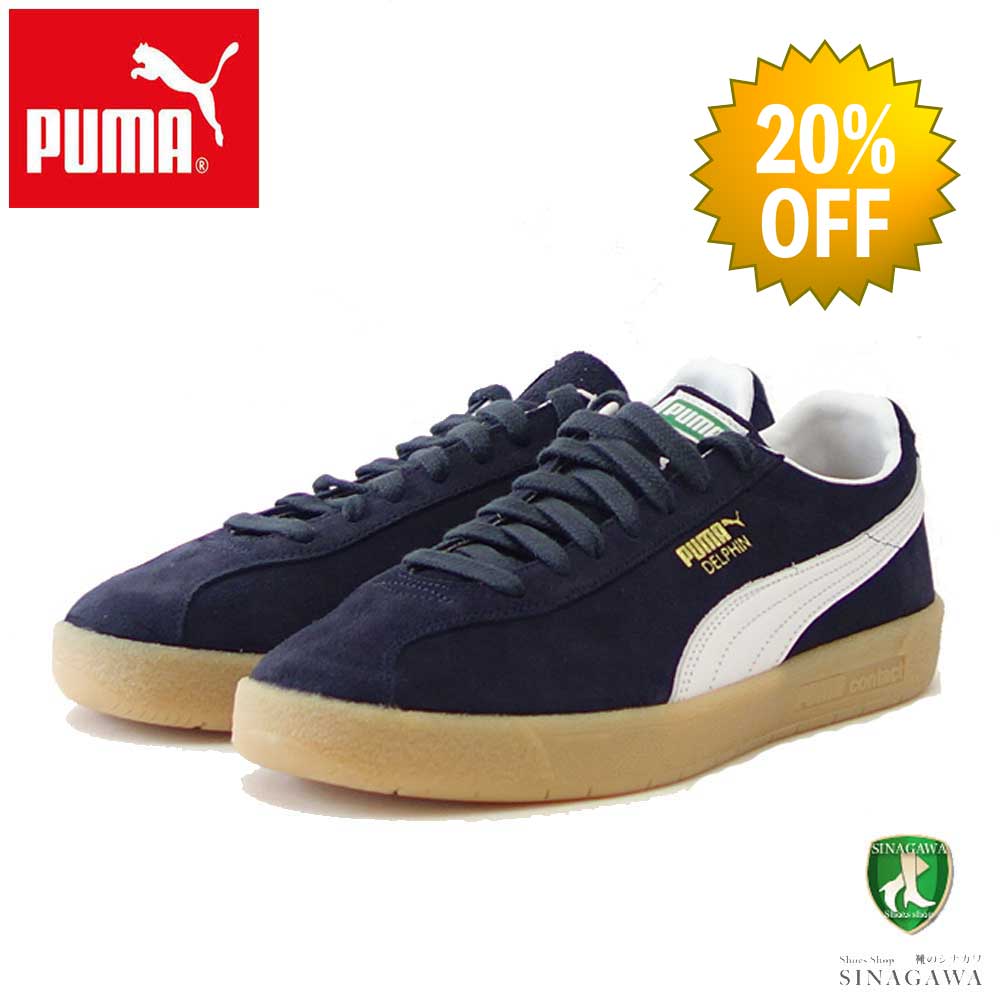 【SALE 20%OFF】 プーマ PUMA デルフィン OG DEBOSS 38912801 プーマ ニュー ネイビー／プーマ ホワイト（メンズ）スエードレザー ローカット スニーカー ウォーキング「靴」