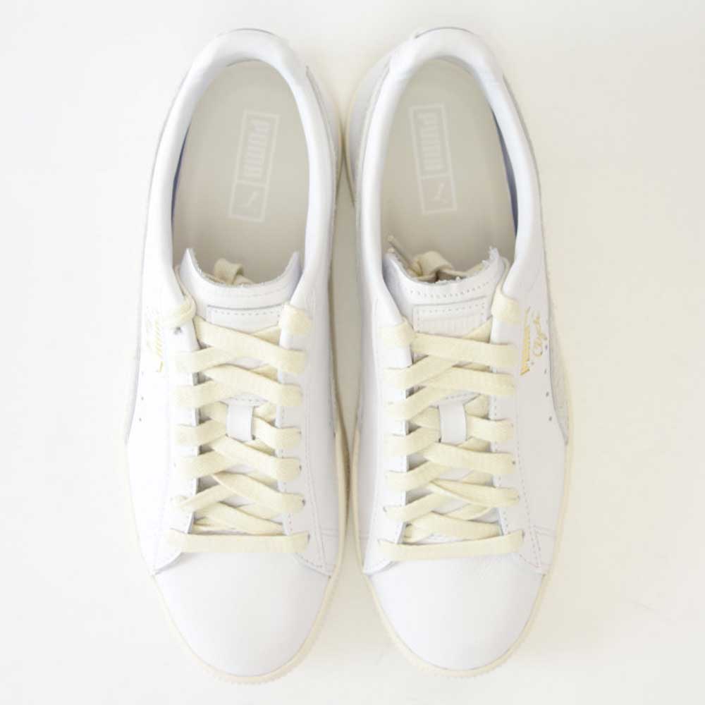 【SALE 20%OFF】 プーマ PUMA クライド ベース 39009101 ホワイト PUMA White-Frosted Ivory-Puma Team Gold（メンズ）天然皮革 ローカット スニーカー「靴」