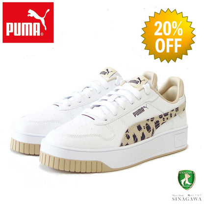 【SALE 20%OFF】 プーマ PUMA キャリーナ ストリート アニマル スニーカー 39194001 PUMA White-Granola-PUMA Black （レディース） 厚底 ローカット シューズ「靴」