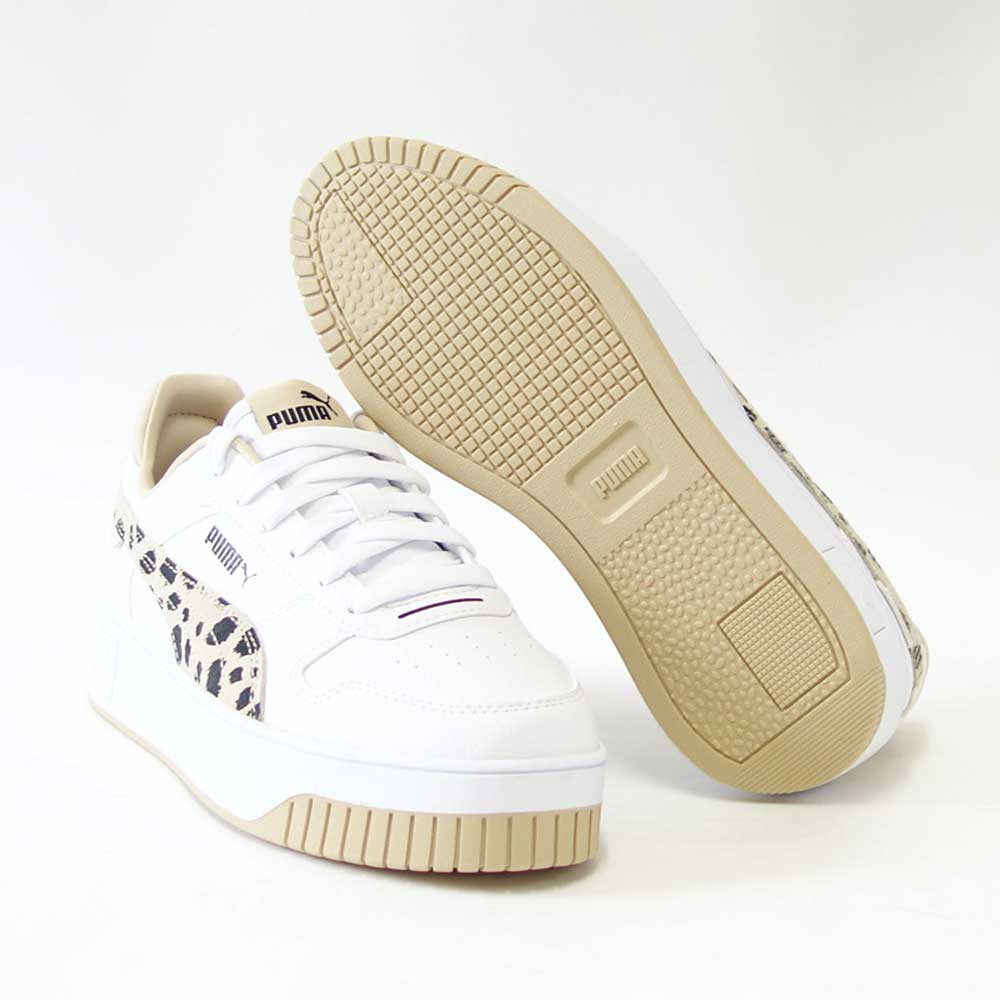 【SALE 20%OFF】 プーマ PUMA キャリーナ ストリート アニマル スニーカー 39194001 PUMA White-Granola-PUMA Black （レディース） 厚底 ローカット シューズ「靴」