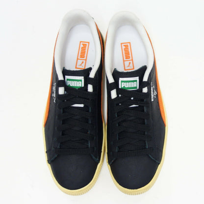 プーマ PUMA クライド VINTAGE 39468702 PUMA BLACK / RICKIE ORANGE（メンズ）ヌバックレザー ローカット スニーカー「靴」