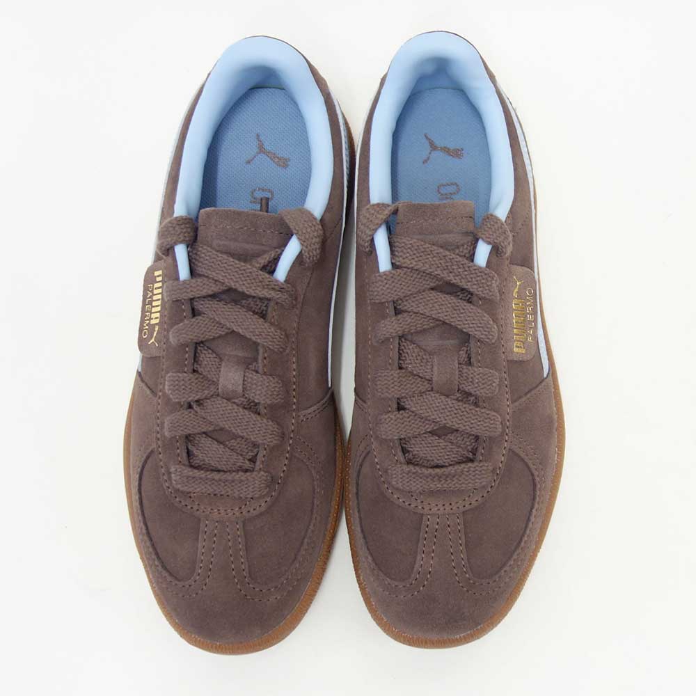プーマPUMAユニセックスパレルモレザースニーカー39646379FlatBronze-HauteTropic（レディース）スエードレザーローカットスニーカーウォーキング「靴」