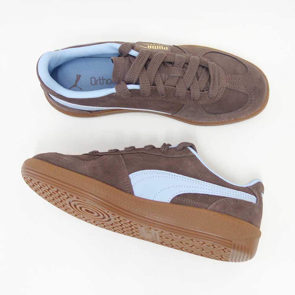 プーマPUMAユニセックスパレルモレザースニーカー39646379FlatBronze-HauteTropic（レディース）スエードレザーローカットスニーカーウォーキング「靴」