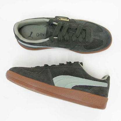 プーマPUMAユニセックスパレルモレザースニーカー39646380DarkOlive-LuxArmy（レディース）スエードレザーローカットスニーカーウォーキング「靴」