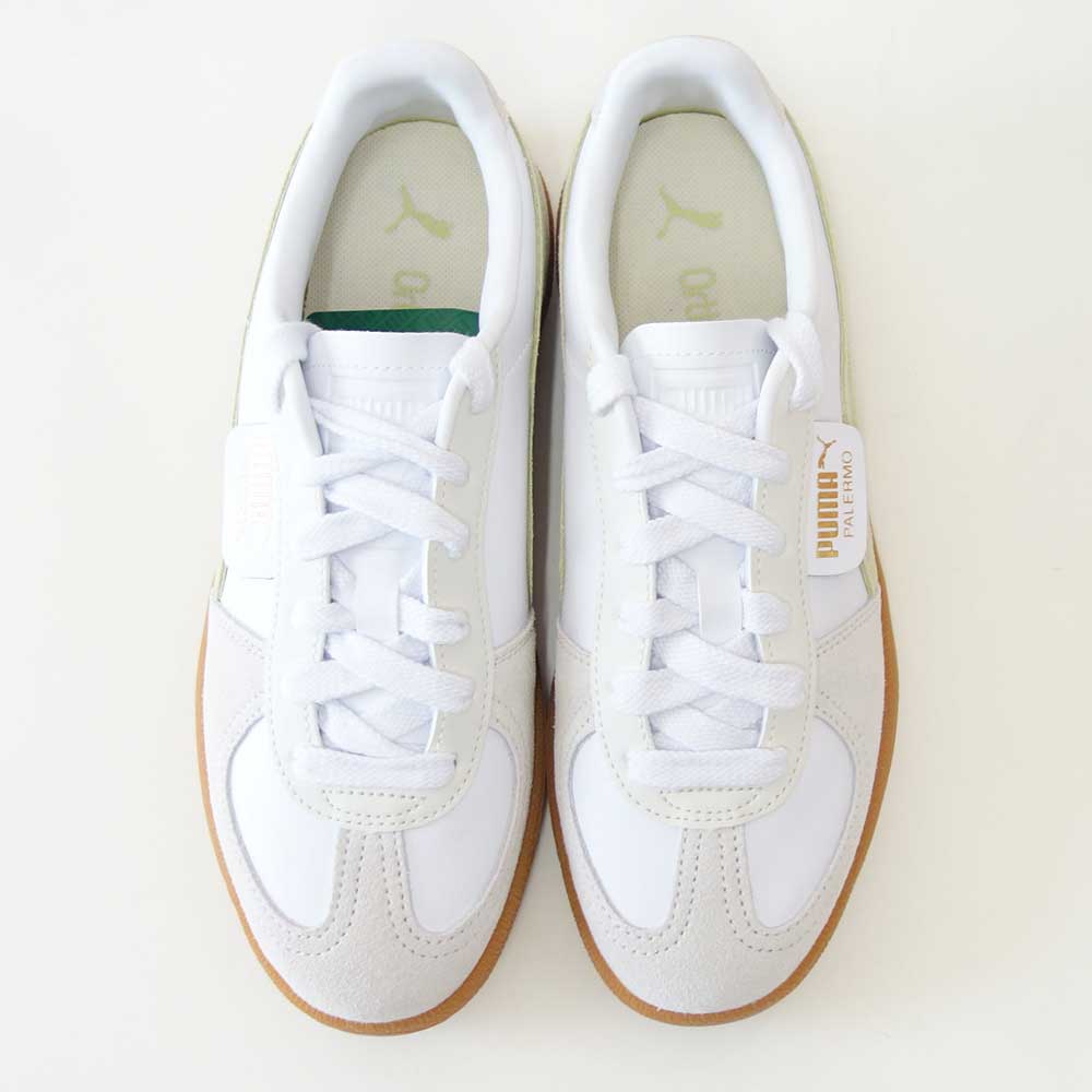 プーマPUMAユニセックスパレルモレザースニーカー39646418PUMAWhite-VaporGray（レディース）スエードレザーローカットスニーカーウォーキング「靴」