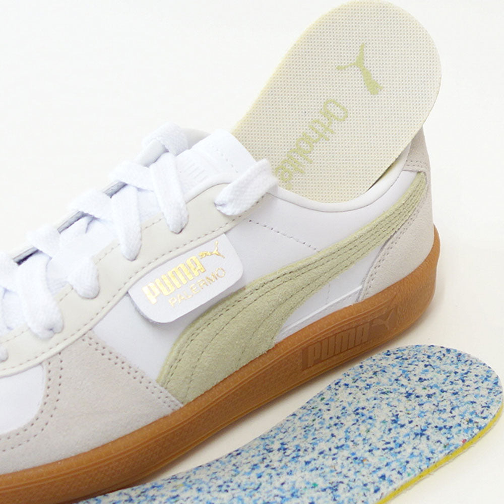 プーマPUMAユニセックスパレルモレザースニーカー39646418PUMAWhite-VaporGray（レディース）スエードレザーローカットスニーカーウォーキング「靴」