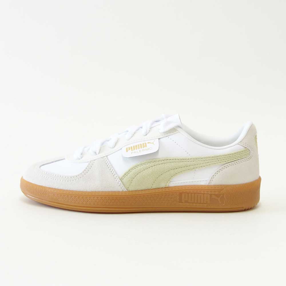 プーマPUMAユニセックスパレルモレザースニーカー39646418PUMAWhite-VaporGray（レディース）スエードレザーローカットスニーカーウォーキング「靴」