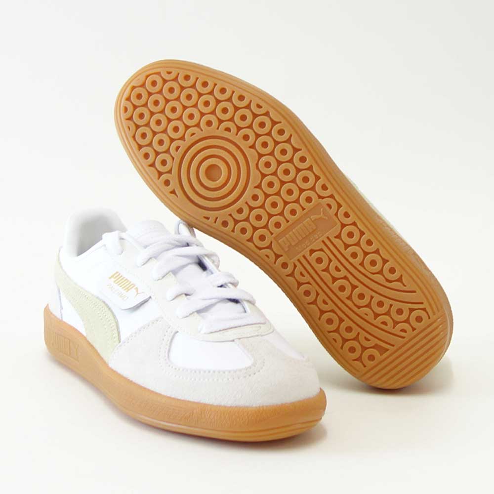プーマPUMAユニセックスパレルモレザースニーカー39646418PUMAWhite-VaporGray（レディース）スエードレザーローカットスニーカーウォーキング「靴」