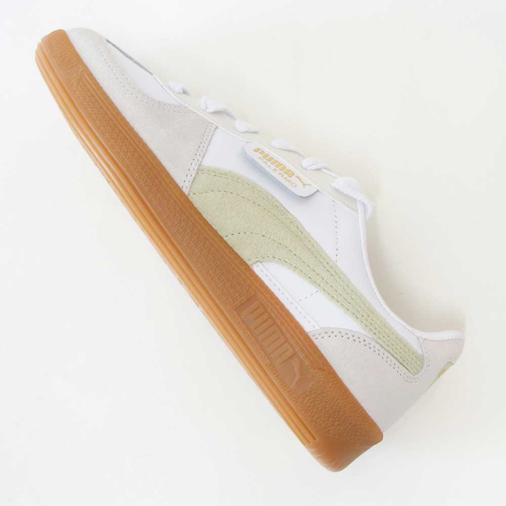 プーマPUMAユニセックスパレルモレザースニーカー39646418PUMAWhite-VaporGray（レディース）スエードレザーローカットスニーカーウォーキング「靴」