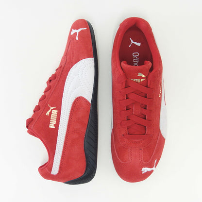 プーマPUMAスピードキャットOG39884602ForAllTimeRed-PUMAWhite（ユニセックス）スエード天然皮革ローカットスニーカー赤レッドストリートカジュアル「靴」
