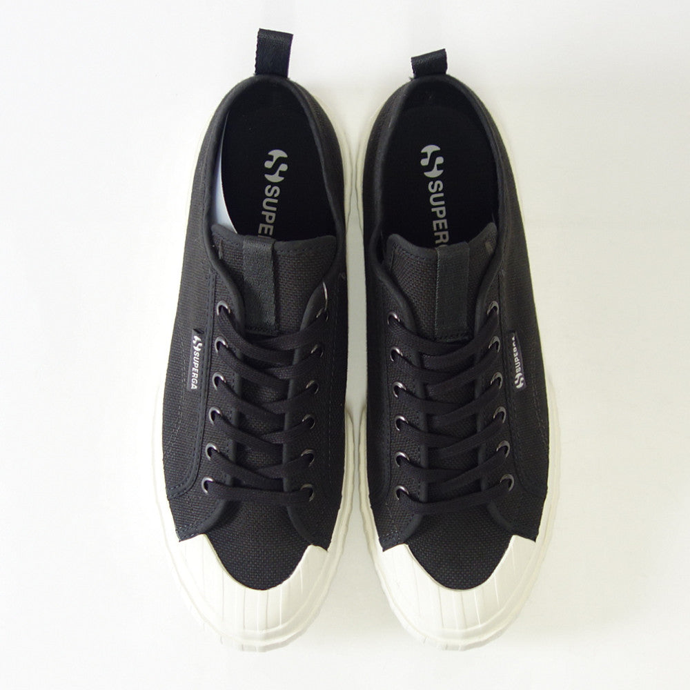 スペルガ SUPERGA 2630-STRIPE WEBBING（ユニセックス）Black Bristol-Favorio (3a5125gwarj)  ナチュラル キャンバス スニーカー ミリタリー メンズ シューズ  「靴」