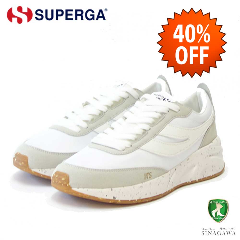 【SALE 40%OFF】 スペルガ SUPERGA 4089 TRAINING 9TS SLIM VEGAN（ユニセックス）ホワイト  (3s7128gwa4v)  クラシック ランニングシューズ スニーカー  「靴」