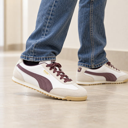プーマPUMAアリゾナレトロ40235315PumaWhite-RichCocoa（メンズ）スエード天然皮革ローカットスニーカーストリートカジュアル「靴」