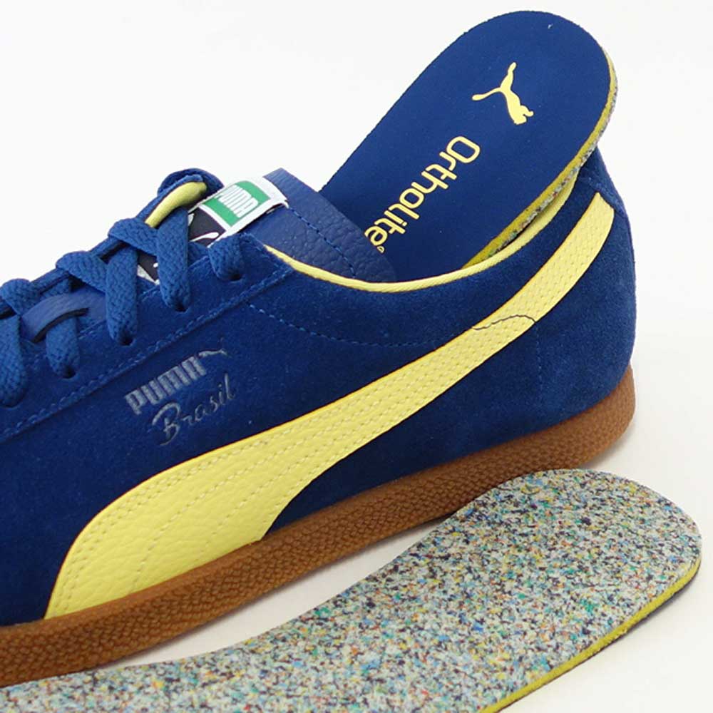 プーマPUMAブラジルLTH40324609BlueJewel-LemonMeringue（メンズ）天然皮革ローカットスニーカーウォーキング「靴」