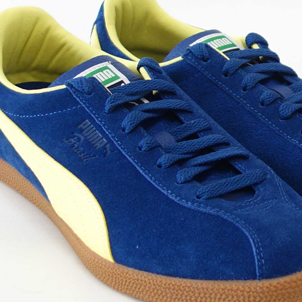 プーマPUMAブラジルLTH40324609BlueJewel-LemonMeringue（メンズ）天然皮革ローカットスニーカーウォーキング「靴」