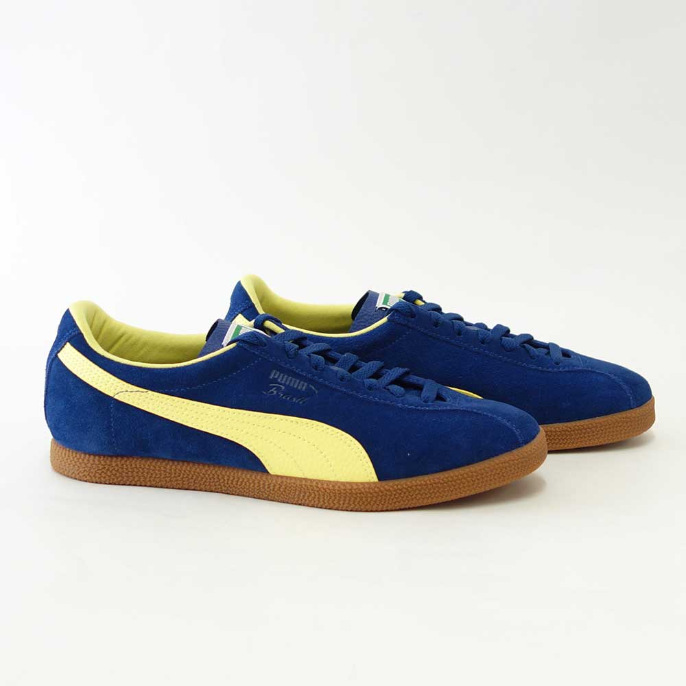プーマPUMAブラジルLTH40324609BlueJewel-LemonMeringue（メンズ）天然皮革ローカットスニーカーウォーキング「靴」