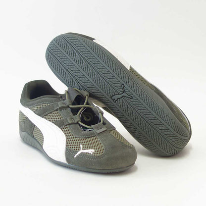 プーマPUMAスピードキャットGO40358907DarkOlive-WarmWhite（レディース）スエード天然皮革ローカットスニーカーブラック「靴」