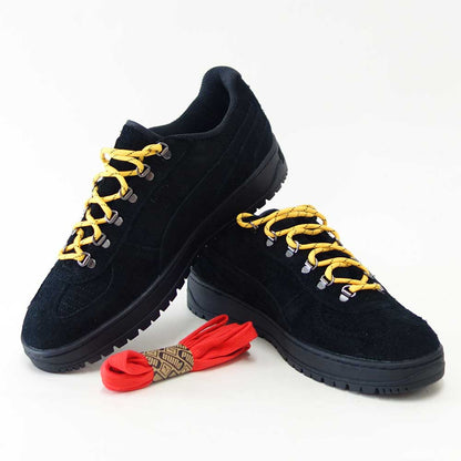 プーマPUMAパレルモアルピノファジー40369901ブラック-YellowSizzle（メンズ）天然皮革スエードローカットスニーカーウォーキング「靴」