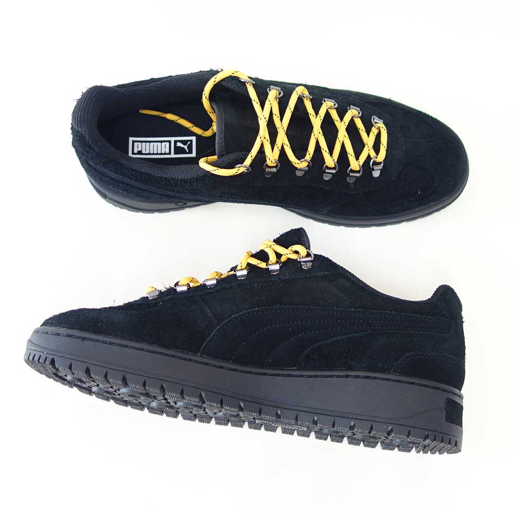 プーマPUMAパレルモアルピノファジー40369901ブラック-YellowSizzle（メンズ）天然皮革スエードローカットスニーカーウォーキング「靴」