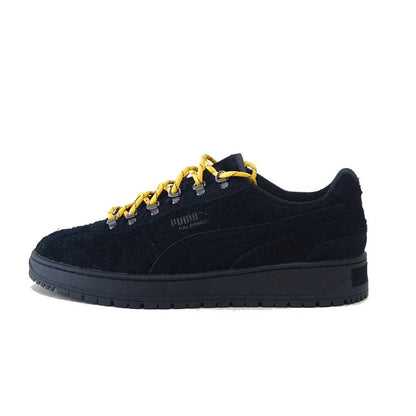 プーマ PUMA パレルモ アルピノ ファジー 40369901 ブラック - Yellow Sizzle（メンズ）天然皮革 スエード ローカット スニーカー ウォーキング「靴」