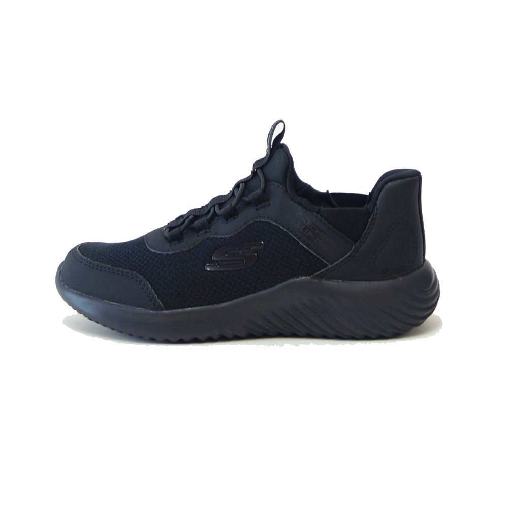 スケッチャーズ SKECHERS BOUNDER リスクバースト 403822L BBK ブラック （キッズ）メッシュ 人工繊維 スニーカー ハンズフリー 子供靴  「靴」