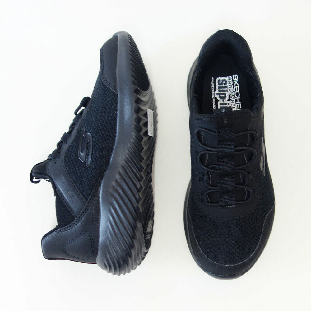 スケッチャーズSKECHERSBOUNDERリスクバースト403822LBBKブラック（キッズ）メッシュ人工繊維スニーカーハンズフリー子供靴「靴」