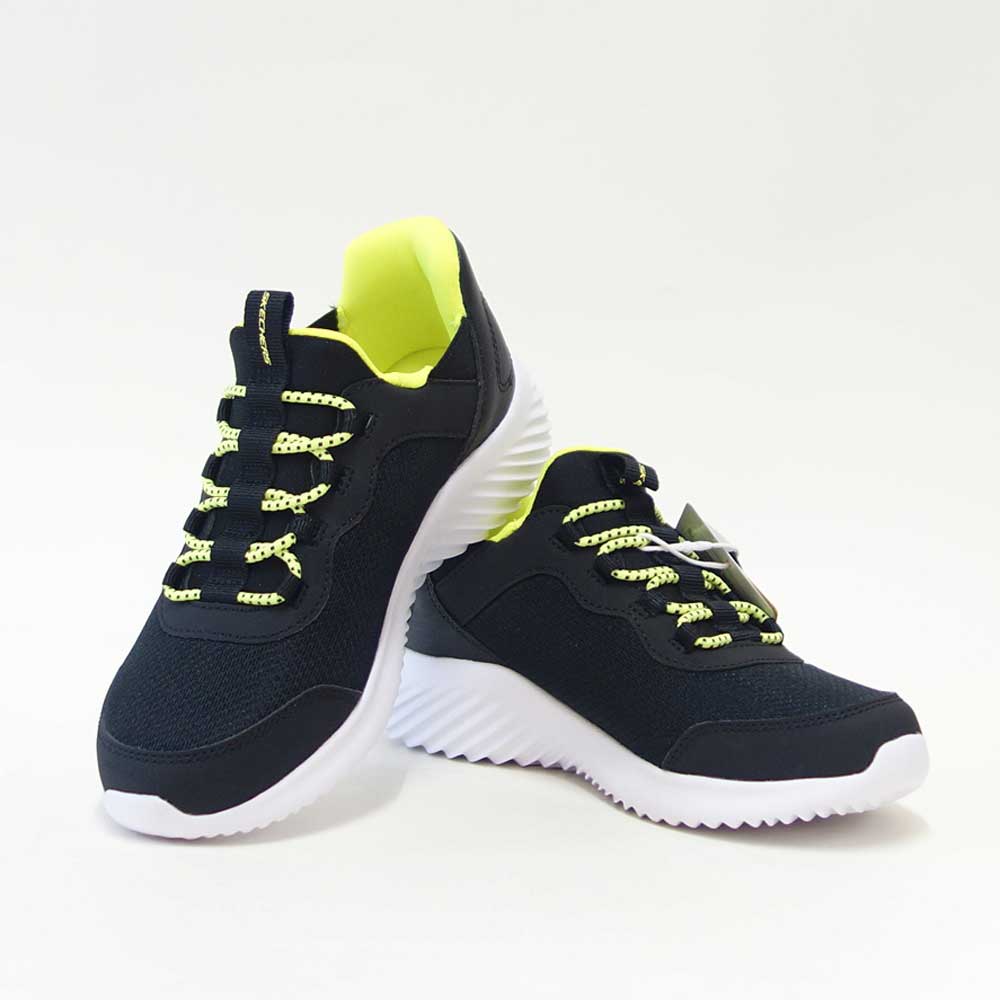 スケッチャーズSKECHERSBOUNDERブリスクバースト403822LBKYLブラック/イエロー（キッズ）メッシュ人工繊維スニーカーハンズフリー子供靴「靴」
