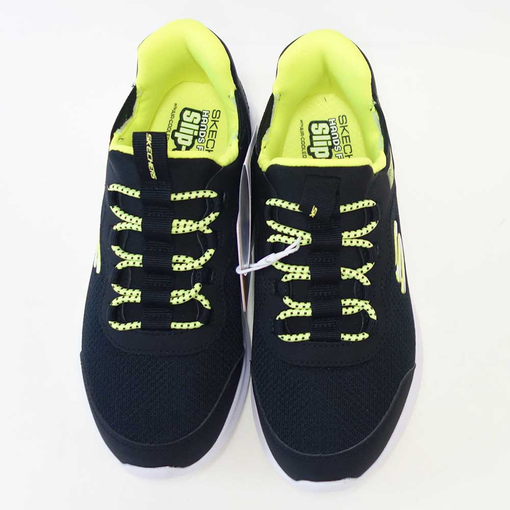 スケッチャーズSKECHERSBOUNDERブリスクバースト403822LBKYLブラック/イエロー（キッズ）メッシュ人工繊維スニーカーハンズフリー子供靴「靴」
