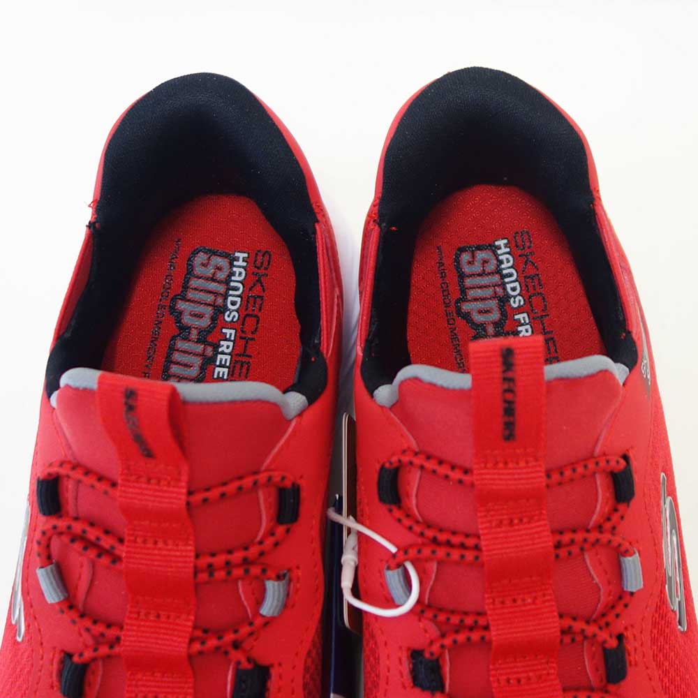 スケッチャーズSKECHERSBOUNDERブリスクバースト403822LRDBKレッド/ブラック（キッズ）メッシュ人工繊維スニーカーハンズフリー子供靴「靴」