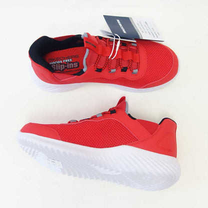 スケッチャーズSKECHERSBOUNDERブリスクバースト403822LRDBKレッド/ブラック（キッズ）メッシュ人工繊維スニーカーハンズフリー子供靴「靴」