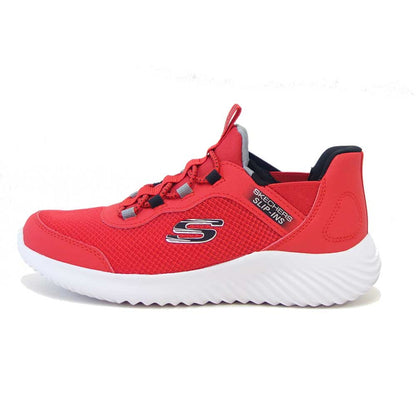 スケッチャーズ SKECHERS BOUNDER ブリスクバースト 403822L RDBK レッド/ブラック（キッズ）メッシュ 人工繊維 スニーカー ハンズフリー 子供靴  「靴」