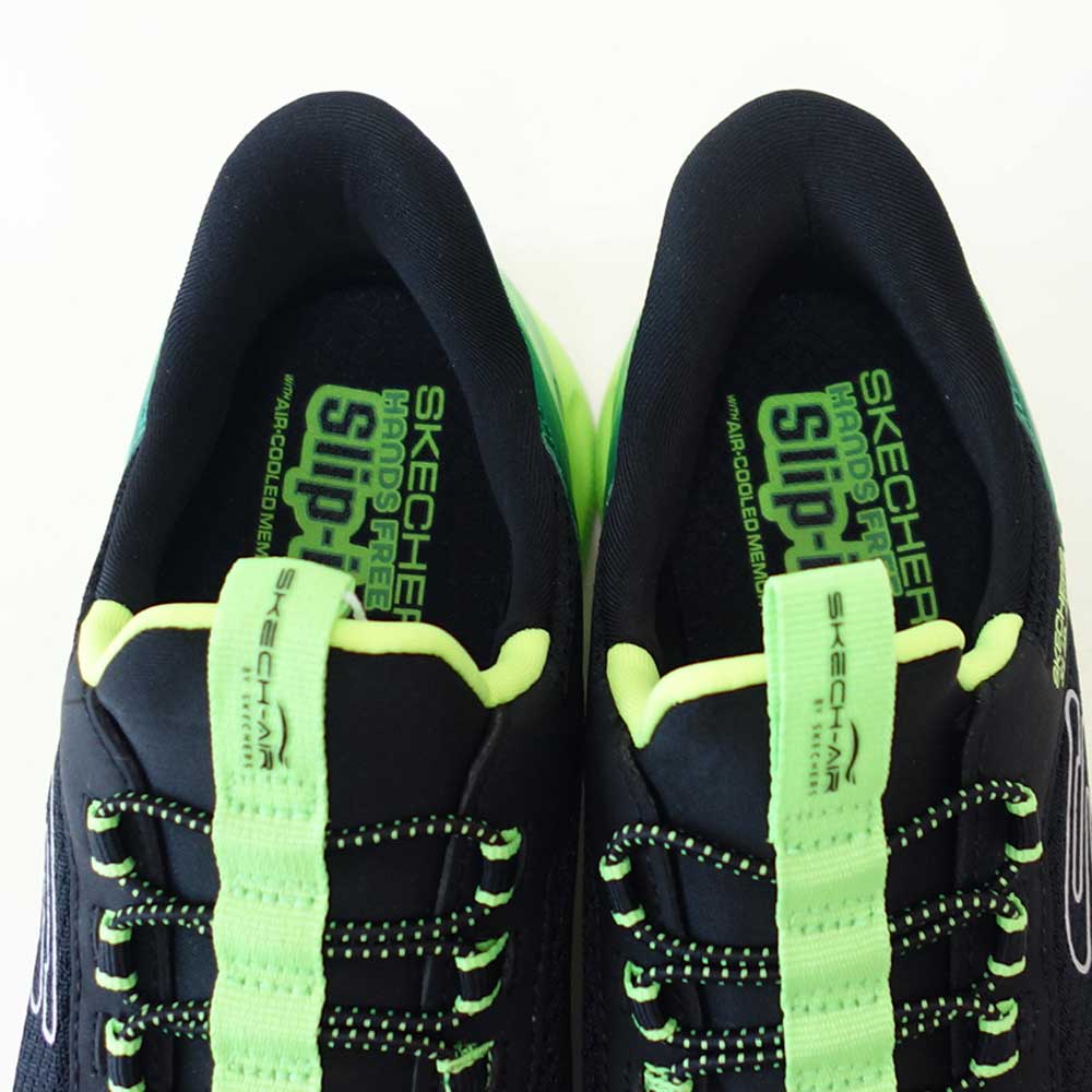 スケッチャーズSKECHERSMICROSPECMAXブリスクストライプ403890LBKLMブラック/ライム（キッズ）メッシュ人工繊維スニーカーハンズフリー子供靴「靴」