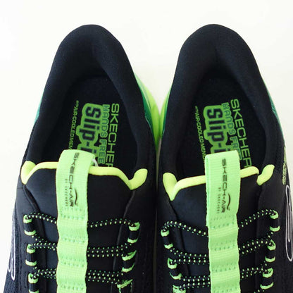 スケッチャーズSKECHERSMICROSPECMAXブリスクストライプ403890LBKLMブラック/ライム（キッズ）メッシュ人工繊維スニーカーハンズフリー子供靴「靴」