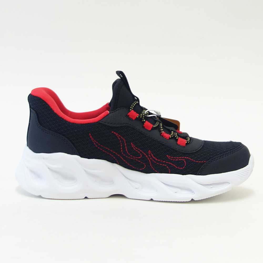 スケッチャーズSKECHERSサーモフラッシュ2.0-ヒートブリスク403898LBKRDブラック/レッド（キッズ）メッシュ人工繊維スニーカーハンズフリー子供靴「靴」