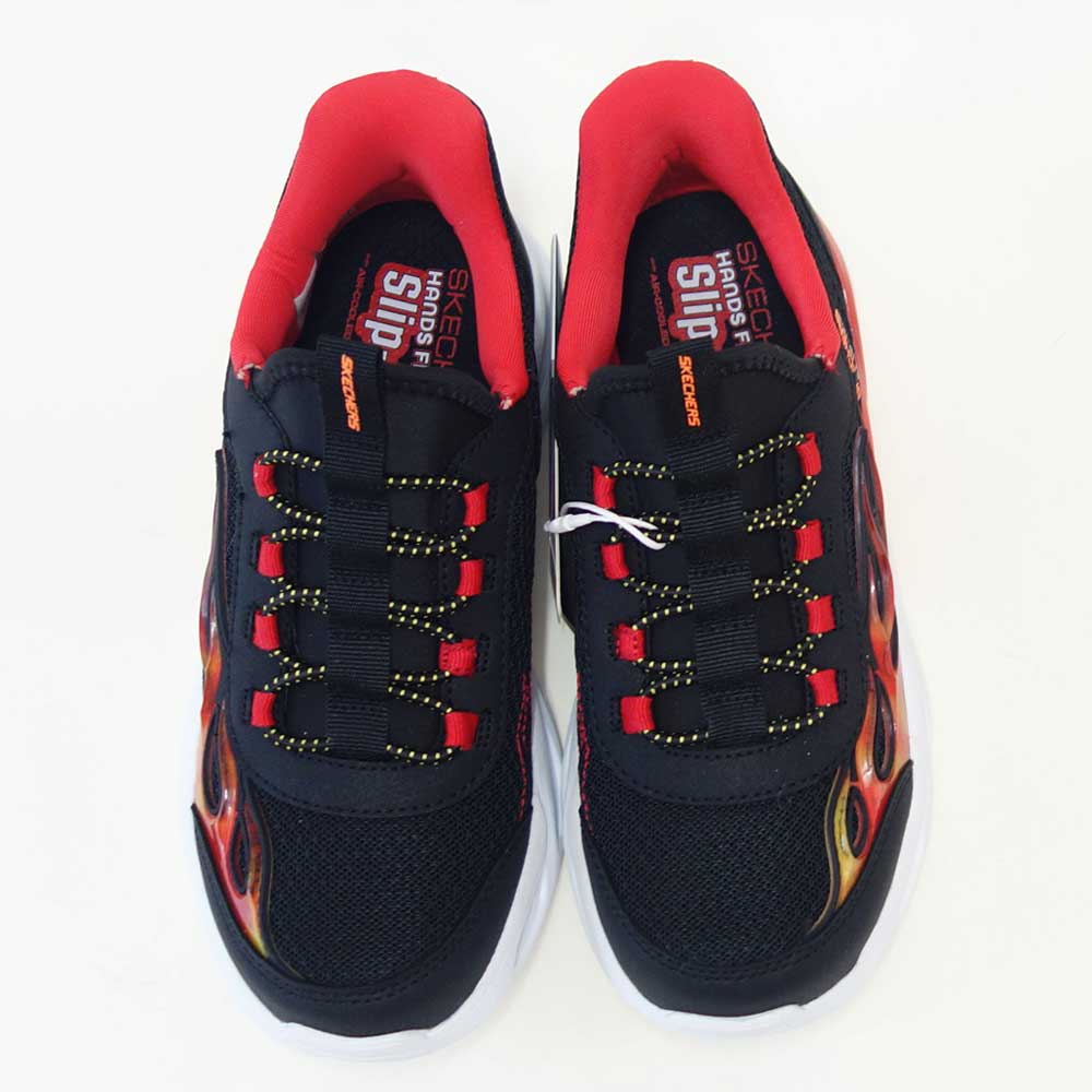 スケッチャーズSKECHERSサーモフラッシュ2.0-ヒートブリスク403898LBKRDブラック/レッド（キッズ）メッシュ人工繊維スニーカーハンズフリー子供靴「靴」