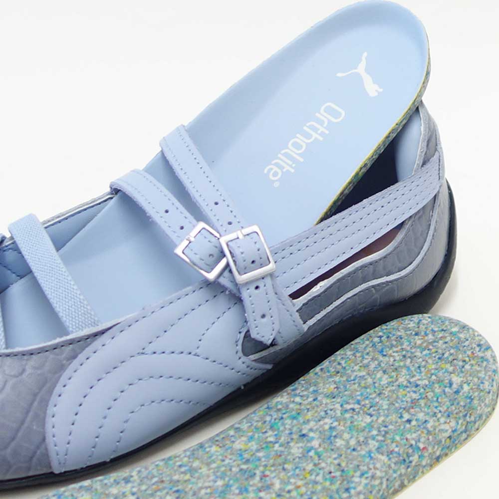 プーマPUMAスピードキャットBALLETCROC40532703SnowMountainBlue（レディース）天然皮革バレエシューズスニーカー「靴」