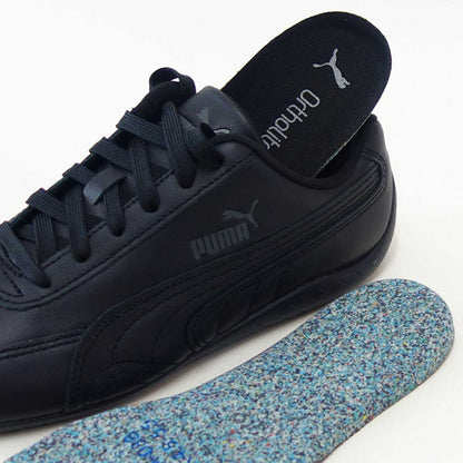 プーマPUMAスピードキャットフルレザー40544901PUMABlack-ShadowGray（レディース）スムース天然皮革ローカットスニーカーストリートカジュアル「靴」