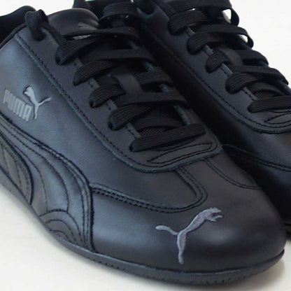 プーマPUMAスピードキャットフルレザー40544901PUMABlack-ShadowGray（レディース）スムース天然皮革ローカットスニーカーストリートカジュアル「靴」